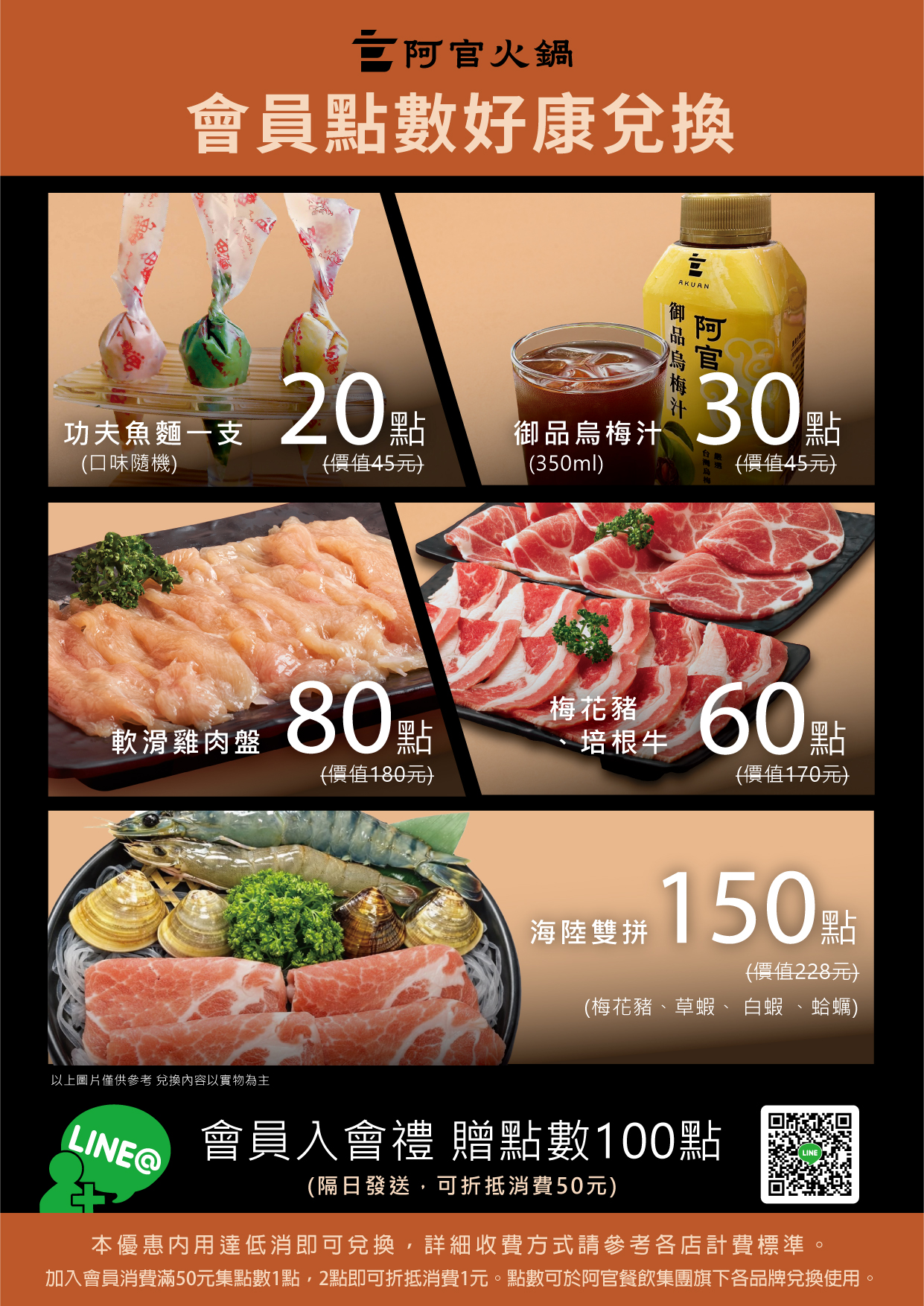 阿官火鍋點數兌換